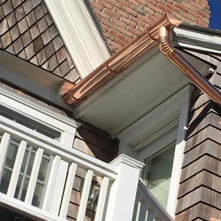 copper gutter installation Huntington ny